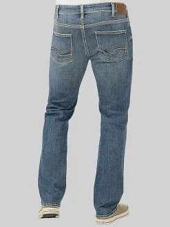 Jeans|Jeans-Silver Jeans Allan Slim Fit Medium Wash Straight Leg Jeans Dark Wash