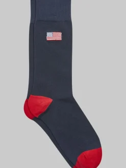 Socks-Egara American Flag Emblem Socks, 1-pair Xavier Navy