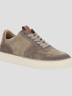 Sneakers|Casual Shoes-Frye Astor Suede Lace-up Sneakers Taupe