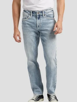 Jeans|Jeans-Silver Jeans Athletic Fit Tapered Leg Slim Jeans Light Wash