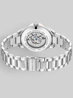 Watches-Kenneth Cole Automatic Bracelet Watch Silver