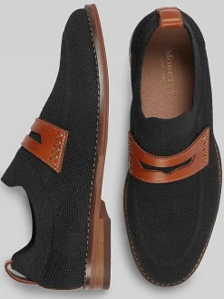 Loafers & Slip-ons|Casual Shoes-Moretti Bailey Knit Penny Loafers Black