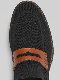 Loafers & Slip-ons|Casual Shoes-Moretti Bailey Knit Penny Loafers Black