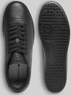 Sneakers|Casual Shoes-Lacoste Baseshot Evo Leather Sneakers Black