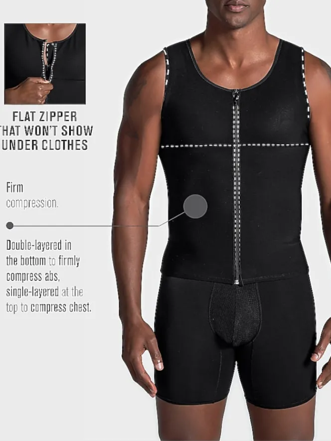 Underwear-Leo By Leonisa Body Shaper Vest with Back Support Black