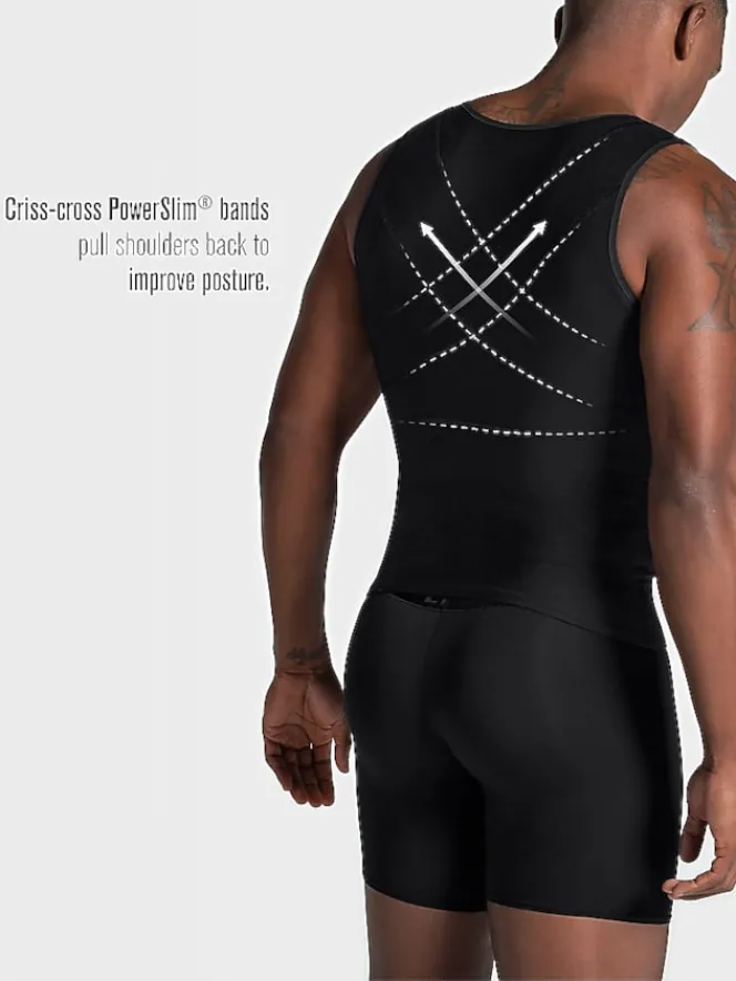 Underwear-Leo By Leonisa Body Shaper Vest with Back Support Black