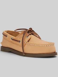 Boys Clothing-Sperry Youth Boys Moc Toe Boat Shoes Nubuck