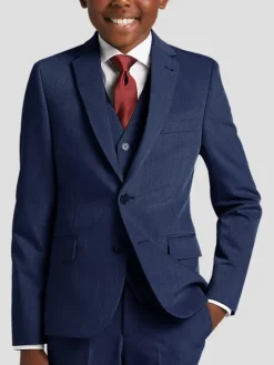 Boys Clothing-Joseph Abboud Boys Slim Fit Suit Jacket Blue/Postman