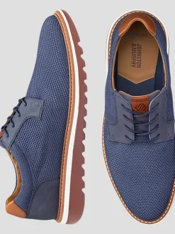 Oxfords|Casual Shoes-Johnston &Amp; Murphy Braydon Knit Plain Toe Oxfords Navy