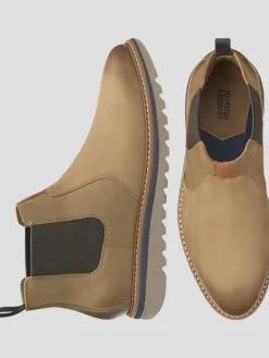 Boots-Johnston &Amp; Murphy Braydon Plain Toe Chelsea Boots Brown