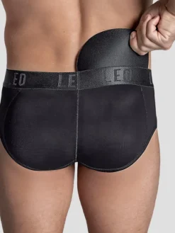 Underwear-Leo By Leonisa Butt Lift Padded Low-Rise Briefs, 2-Pack Black