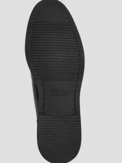 Loafers & Slip-ons-Warfield &Amp; Grand Camino Leather Moc Toe Penny Loafers Black