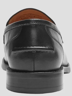 Loafers & Slip-ons-Warfield &Amp; Grand Camino Leather Moc Toe Penny Loafers Black