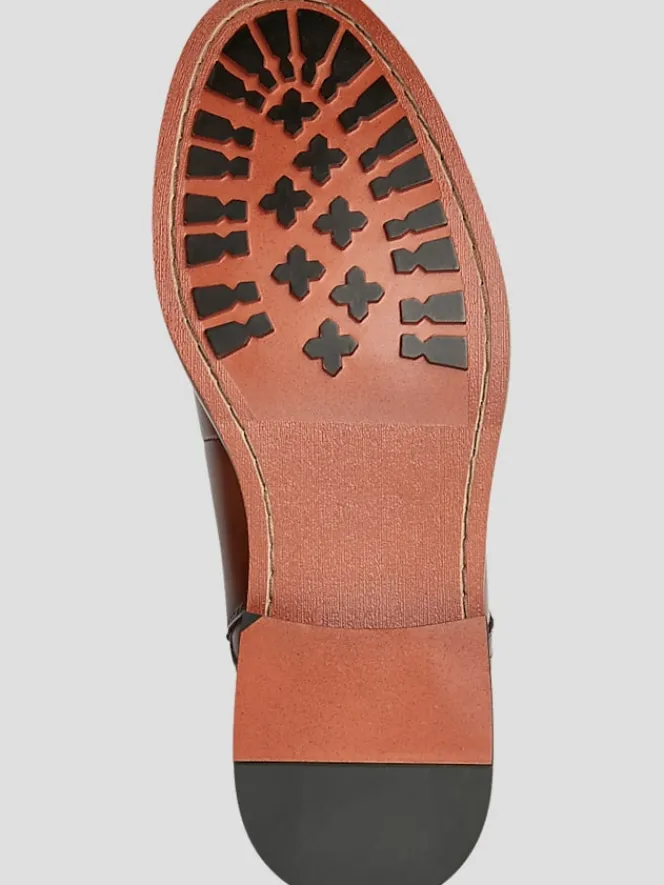 Boots-Joseph Abboud Cap Toe Inside Zipper Ankle Boots Black