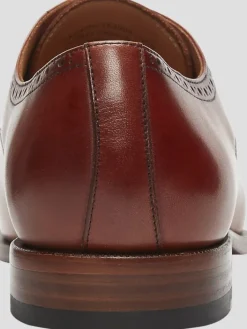 Oxfords|Dress & Formal Shoes-Warfield &Amp; Grand Cassett Italian Leather Medallion Toe Oxfords Tan