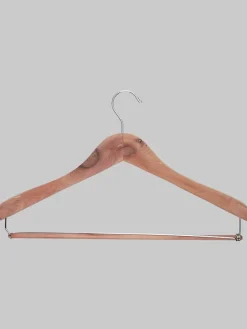 Shoe & Clothing Care-Joseph Abboud Cedarwood Hanger with Pant Bar Brown