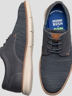 Casual Shoes|Casual Shoes-Nunn Bush Chase Knit Plain Toe Oxfords Gray