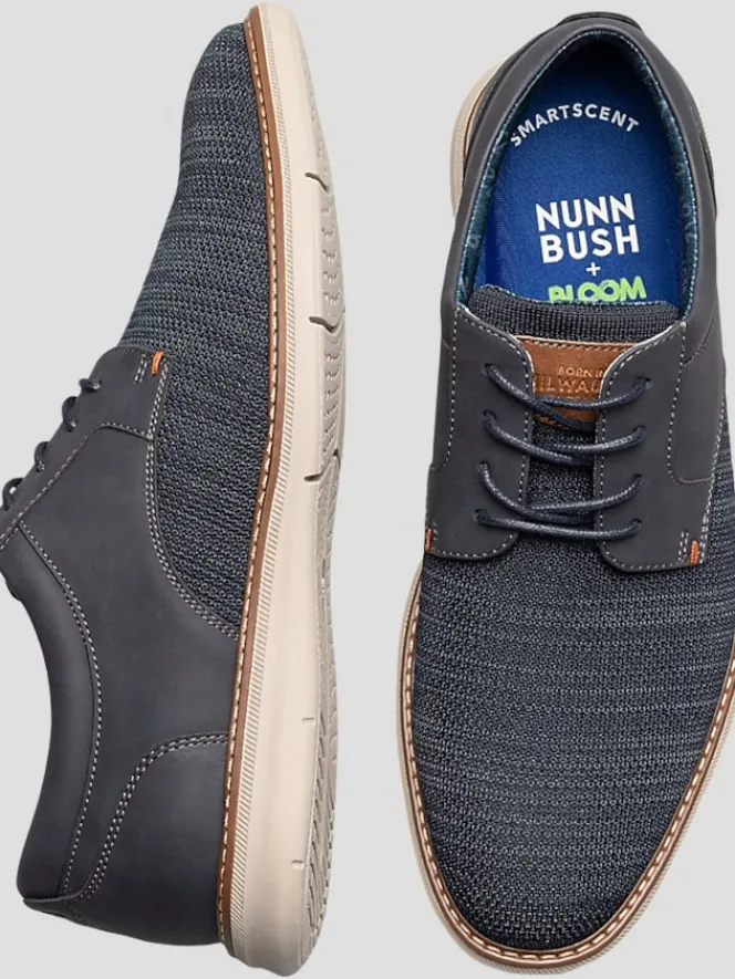 Casual Shoes|Casual Shoes-Nunn Bush Chase Knit Plain Toe Oxfords Gray