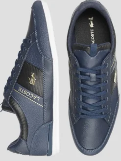 Sneakers|Casual Shoes-Lacoste Chaymon Leather Lace-To-Toe Sneakers Black