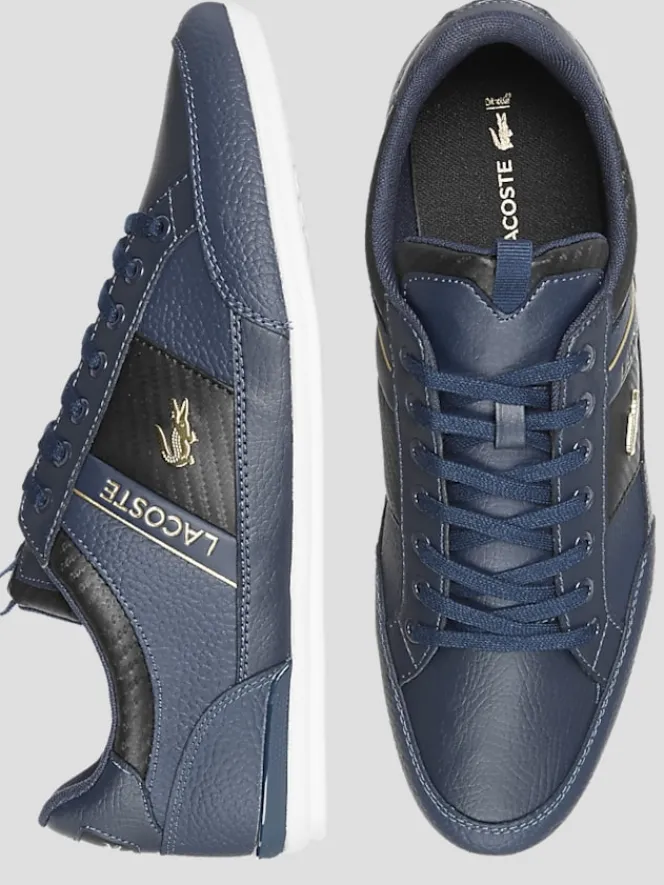 Sneakers|Casual Shoes-Lacoste Chaymon Leather Lace-To-Toe Sneakers Black