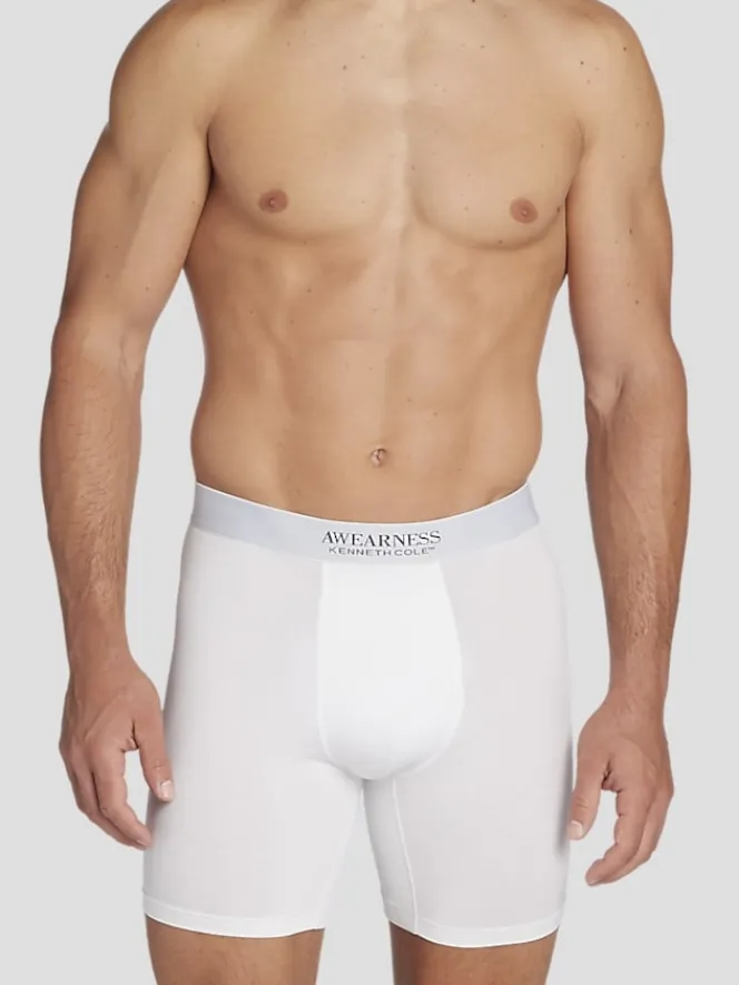 Underwear-Awearness Kenneth Cole ChillFlex Boxer Briefs, 2-Pack White