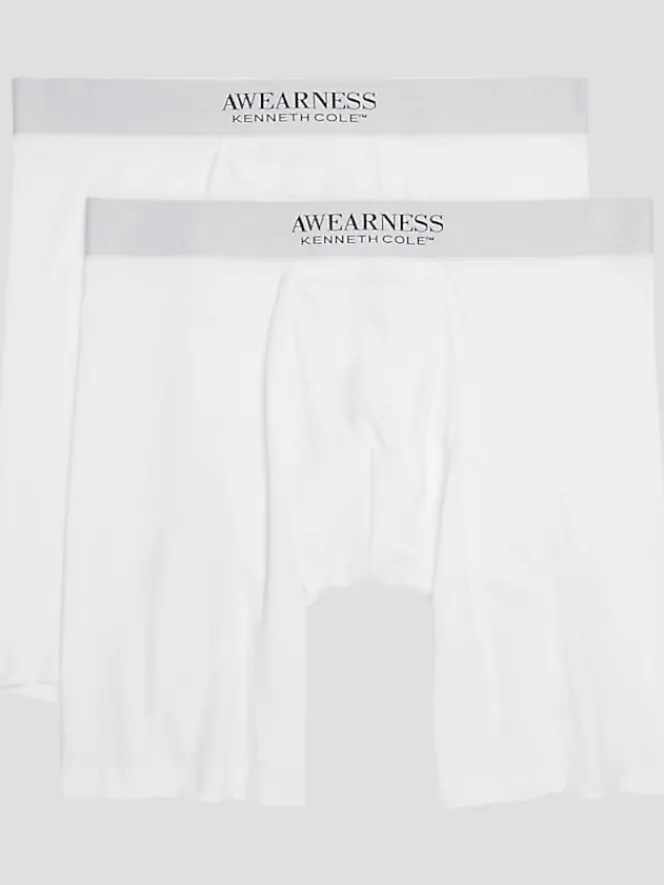 Underwear-Awearness Kenneth Cole ChillFlex Boxer Briefs, 2-Pack White