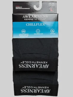 Underwear-Awearness Kenneth Cole CHILLFLEX Boxer Briefs, 2-Pack Black