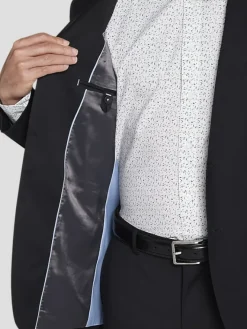 Big & Tall Suits|3-piece Suits-Awearness Kenneth Cole CHILLFLEX Executive Fit Suit Jacket Black Solid