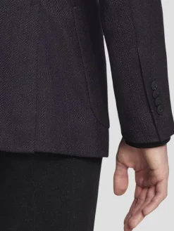 Sport Coats|Sport Coats-Awearness Kenneth Cole CHILLFLEX Herringbone Modern Fit Sport Coat Plum Herringbone