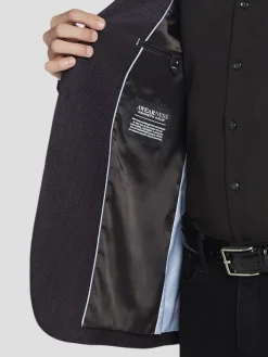 Sport Coats|Sport Coats-Awearness Kenneth Cole CHILLFLEX Herringbone Modern Fit Sport Coat Plum Herringbone