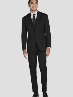 Suit Separates|3-piece Suits-Awearness Kenneth Cole CHILLFLEX Modern Fit Suit Jacket Black