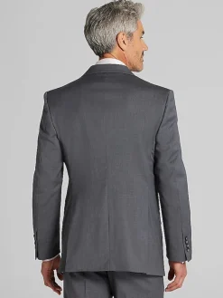 3-piece Suits|Suit Separates-Awearness Kenneth Cole CHILLFLEX Modern Fit Suit Jacket Black/White Sharkskin