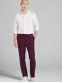 Button Up Shirts|Long Sleeve Button Up Shirts-Awearness Kenneth Cole CHILLFLEX Slim Fit Button Up Shirt White