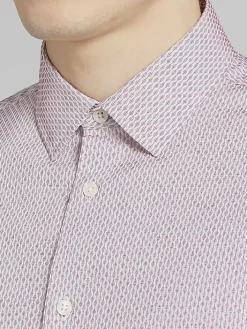 Button Up Shirts|Long Sleeve Button Up Shirts-Awearness Kenneth Cole CHILLFLEX Slim Fit 4-Way Stretch Button Up Shirt Red