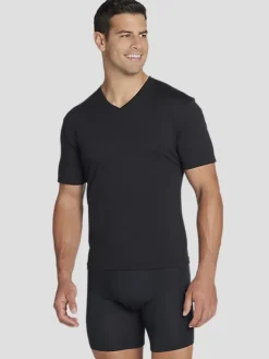 Underwear-Awearness Kenneth Cole ChillFlex V-Neck T-Shirt, 2-pack Black