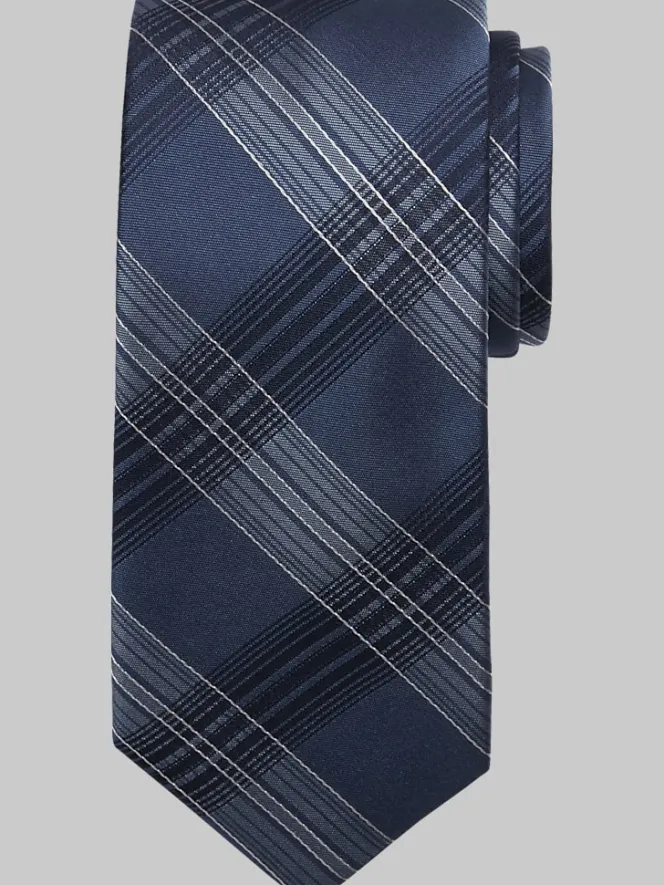 Ties-Awearness Kenneth Cole City Plaid Tie Green