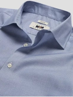 Designer Dress Shirts|Dress Shirts-Joseph Abboud Classic Fit 100% Cotton Wrinkle-Resistant Dress Shirt Royal Blue