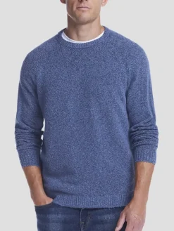 Sweaters-Weatherproof Vintage Classic Fit Boucl&eacute; Crewneck Sweater Med Blue