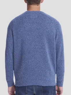 Sweaters-Weatherproof Vintage Classic Fit Boucl&eacute; Crewneck Sweater Med Blue
