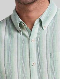 Button Up Shirts|Casual Shirts-Weatherproof Vintage Classic Fit Button Up Shirt Light Green
