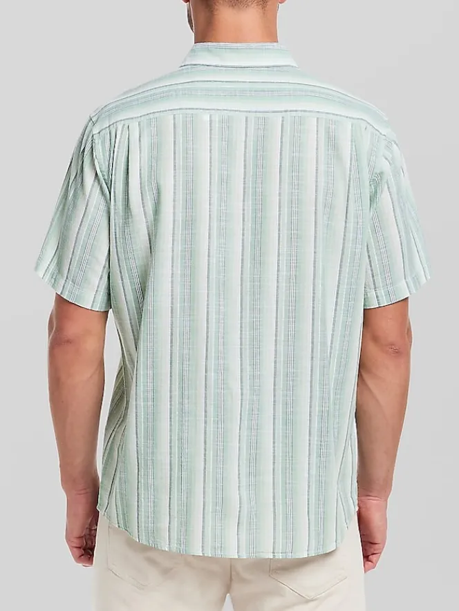 Button Up Shirts|Casual Shirts-Weatherproof Vintage Classic Fit Button Up Shirt Light Green