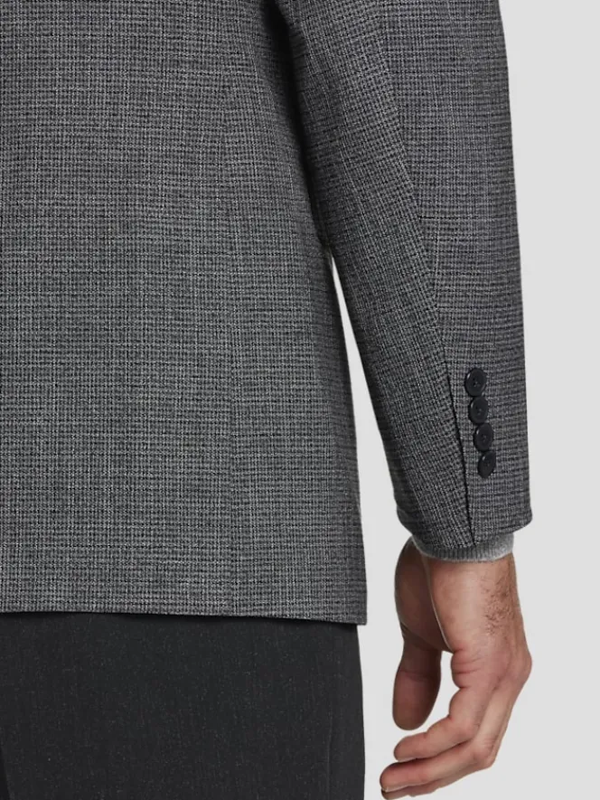 Sport Coats|Sport Coats-Michael Strahan Classic Fit Check Sport Coat Charcoal Check