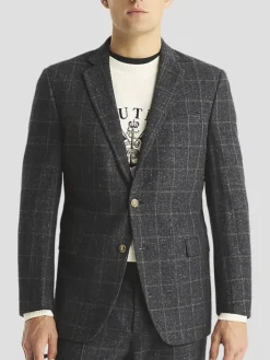 Sport Coats|Sport Coats-Nautica Classic Fit Flannel Blazer Navy