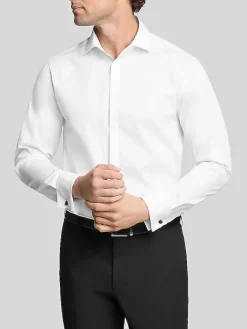 Dress Shirts|Formal Shirts-Calvin Klein Classic Fit Formal Shirt White