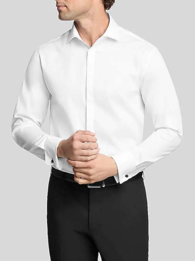 Dress Shirts|Formal Shirts-Calvin Klein Classic Fit Formal Shirt White