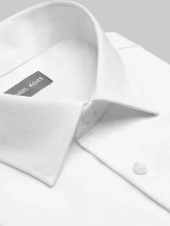 Solid Dress Shirts|White Dress Shirts-Michael Kors Classic Fit French Cuff Dress Shirt White