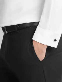 Solid Dress Shirts|White Dress Shirts-Michael Kors Classic Fit French Cuff Dress Shirt White