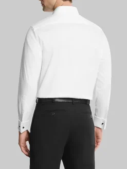 Solid Dress Shirts|White Dress Shirts-Michael Kors Classic Fit French Cuff Dress Shirt White