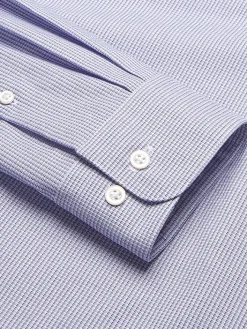 Patterned Dress Shirts|Dress Shirts-Pronto Uomo Classic Fit Mini Grid Dress Shirt Purple