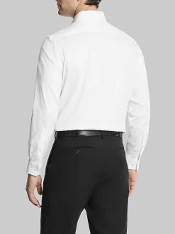 Solid Dress Shirts|White Dress Shirts-Michael Kors Classic Fit Passport Dress Shirt Gray